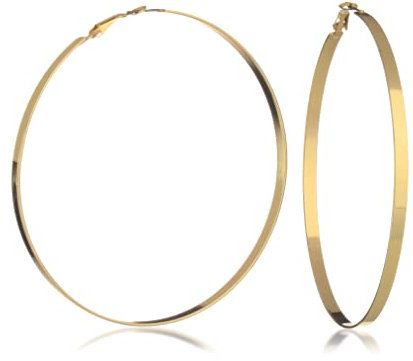 GUESS Creolen, goldfarben, extragroß, Stahl, glatt, ONE SIZE, Metall, Kein Edelstein