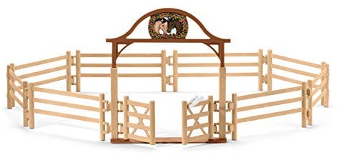 schleich 42434 Pré pour chevaux avec portail, dès 5 ans, HORSE CLUB - coffret, 10 pièces