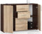 Kommode mit 4 Schubladen und Zwei Türen, Sideboard, Multifunktionsschrank, Wohnzimmer, Esszimmer 110x80x35cm VIELE Farbe! (Venga/Eiche Sonoma), One size