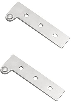 360 Grad verstecktes Türscharnier, 64 mm x 21,5 mm, Edelstahl, robuste Drehung, versteckte Tür-Mittelwelle, Drehscharniere (Länge 64 mm)