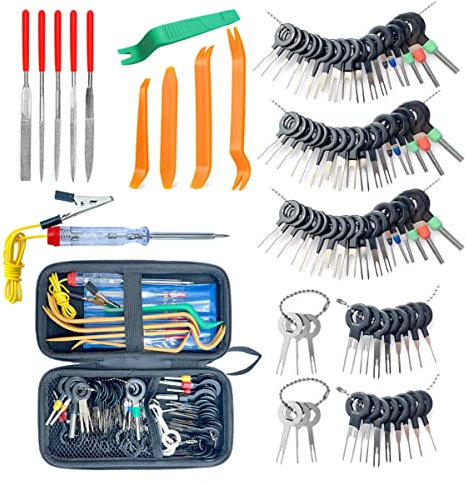 Maerd 87pcs Terminal Pin Removal and Ejector Kit - Electrical Connector Pin Release Set With Depinning Tools