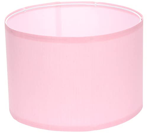 Uonlytech Pantalla De Tambor Tela De Cubierta De Bombilla Pequeña Pantalla De Mesa Rosa De Transición Protector De Escritorio Base De Portalámparas Barril De Cama Luz De De Pequeña Pantalla De Lámpara