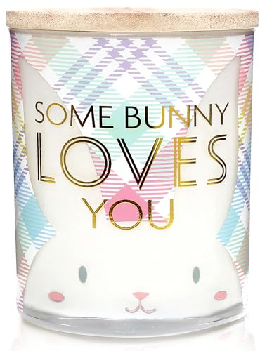 Easter Bunny Candles - Happy Easter Scented Candle, Spring Home Decor Bunny 10oz Candle Gifts Soy Wax Holiday Gift for Men Women