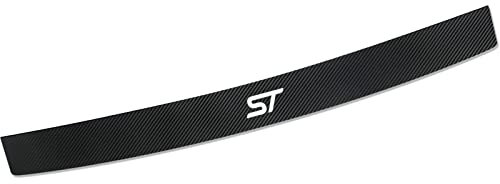 EAGLEG Auto Ladekantenschutz Stoßstangenschutz, für Fo-rd Fiesta Fusion Kuga Explorer Ecosport Edge Kohlefaser Heck Rear Bumper Aufkleber Styling Kofferraumwanne Kantenschutz ZubehöR, ST