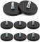 QWORK 8 Stück Neodym Magnete Gummiert Ø 43mm Mit M6 Außengewinde, Magnetsysteme mit Gummimantel, 10kg Haftkraft