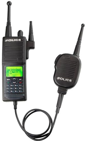 Widmann 08159 – Radio de policía Infantil Unisex, Accesorio para Disfraz, policía, Agente Especial, FBI, SWAT, Carnaval, Color Negro