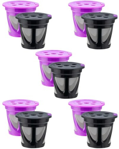 MAGICLULU 5 Sets Edelstahlgewebe Espressomaschine Filter Sieb Tasse Für Kaffeemaschine Wiederverwendbare Kaffeefilter Deckel 2 Stück * 5