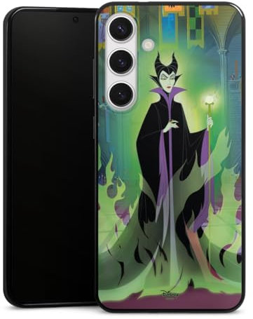 Slim Case extra dünn kompatibel mit Samsung Galaxy S24 + Silikon Handyhülle schwarz Hülle Maleficent Dornröschen Disney