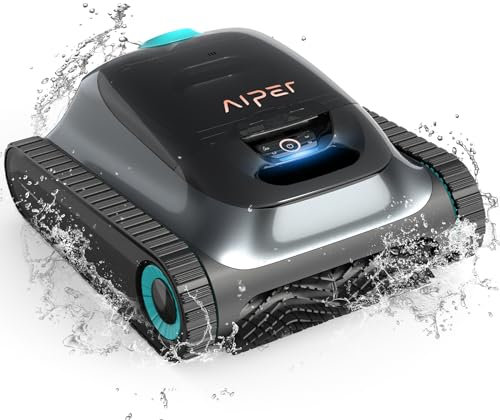 AIPER Scuba S1 Robot Limpiador Piscina Autónomo - 150 Min Duración, 4 Modos Limpieza, Filtro 3.5L, Limpia Suelos/Paredes/Línea Agua, Navegación Inteligente 2.0 para Piscinas Enterradas hasta 150m²