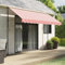 Gecheer Tessuto di Ricambio per Tenda da Sole 3,5x2,5 m, Strisce Rosso e Bianco - Tela per Esterno, Patio, Terrazzo, Giardino
