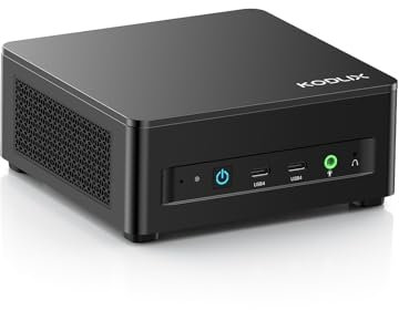 KODLIX AD78 Mini PC, AMD Ryzen 7 7840HS (8C/16T, fino a 5.1GHz), 32GB DDR5 1TB PCle4.0 SSD, Desktop Mini Computer AMD Radeon 780M, 8K Quad Display 2xHDMI+2xUSB4, 2.5G LAN/WiFi6E/BT5.3, Gaming/Office