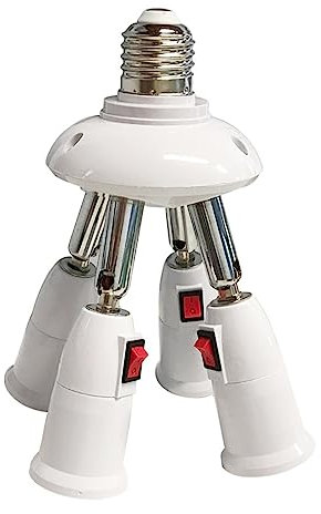 HUAJINGKEJI Répartiteur E27 vers E27 2 en 1 4 en 1/5 en 1 Ampoules LED 360 degrés Réglable Rotatif Convertisseur de Lumière Socket