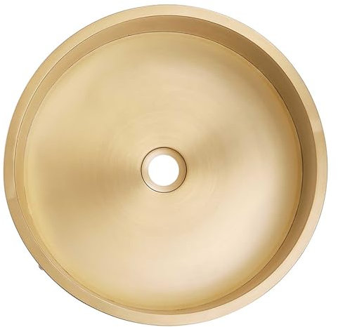 NSTVVEE Lavandino del Bagno, Acciaio Inossidabile 304 Bordo Sottile Grande capacità Rotonda lavabo Adatto per Guardaroba Bagno Ufficio Appartamento Bagno (I)