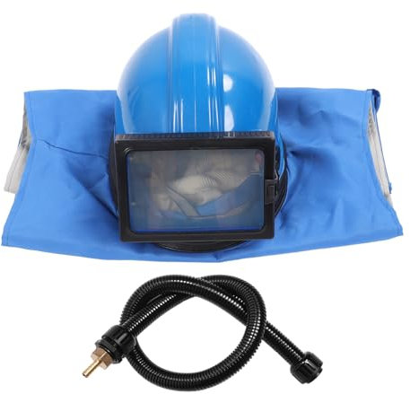 FTVOGUE Casque de Résistance aux Chocs de Capot de Sablage D'abs avec la Combinaison sans Manches pour le Nettoyage de Coupe de Peinture de Sableuse