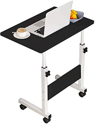 BKEKM beistelltisch Höhenverstellbarer Betttisch mit feststellbaren Rädern, mobiler Laptop-Computer-Schreibtisch, Nachttisch, Schreibtisch für Zuhause und Büro Geräumig