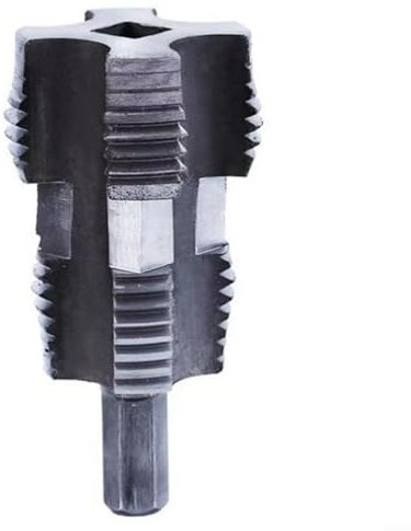 Innengewindeschneider für PVC-Kunststoffrohre 4 und 6 Punkte PPR Wasserrohr Gewindeschneider Kompatibel mit Handbohrmaschinen Silber Metallkonstruktion für Profis und DIY