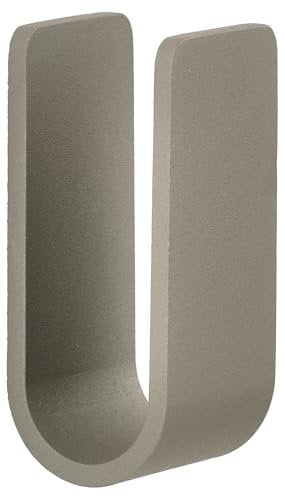 Zone Denmark Ume Wandhaken zum Schrauben - Dezenter Handtuchhaken, Kleiderhaken oder Haken für Badaccessoires - Inkl. Schrauben und Dübel - 3,5 x 3,4 x 8 cm - 1 Stück - Taupe