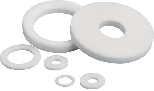 TIHONORI 10er Pack PTFE-Dichtungen, Innendurchmesser 25mm-66mm, hochwertige Teflon-Dichtungen für Sanitär, Automobil und industrielle Anwendungen,38 * 44 * 2mm