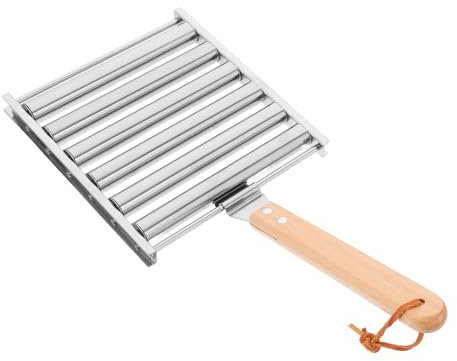 ORFOFE Sausage Roller Mit Holzgriff Hot Dog Grill Für Grillpartys Und Outdoor-Cooking Gleichmäßige Wärmeverteilung Für