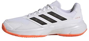 adidas Herren CourtJam Control 3 Clay Tennis Shoes, FTWR White/core Black/Lucid Orange, 44 2/3 EU