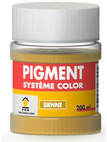 Pigment Concentré 200ml Sienne - Coloration Intense et Durable pour Mortier, Enduits, Plâtre, Joints - Usage Intérieur/Extérieur