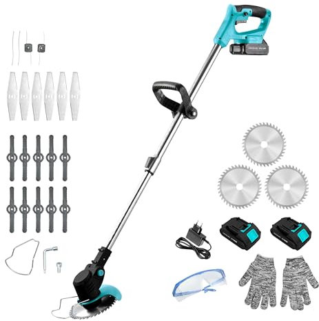 Cecotec Débroussailleuse Électrique à Batterie Coupe-Bordures FastCut 3000 Freemove. 21V, 650W, Multifonction, Tête Orientable, Tube Télescopique Réglable, Inclut Accessoires et Pièces de Rechange