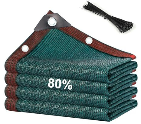 AJTXCSFOQL Schattierungsnetz Schattiernetz mit ösen, 80% Anti UV Windschutznetz Schattennetz für gewächshaus, Sonnennetz für Garten Pflanze Gewächshaus Scheune Außen Hof(2.5 x 6m)