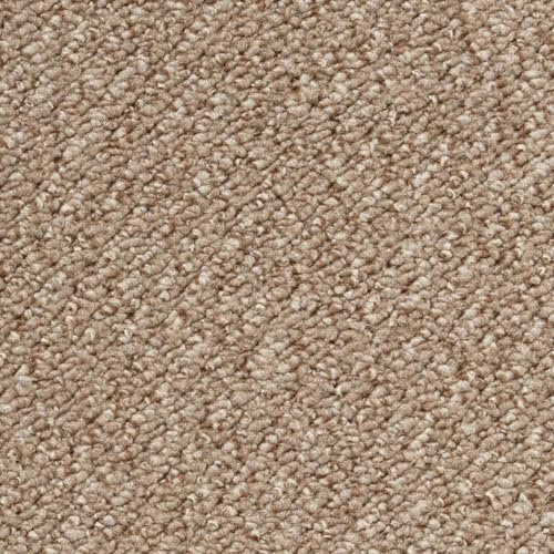 Teppichboden Meterware in Schlingen Qualität Teppich Auslegware in Beige ideal für Wohnzimmer und Esszimmer Meterware 4 und 5 breit