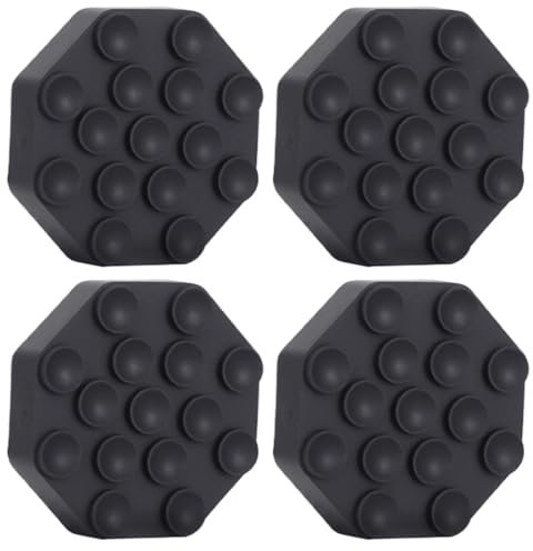 mivceklw Washer Vibration Pads, Quiet Washer Mat, Anti Slip Mat Shock Absorber Noise Reducer Strong Support Base 4 Piece Gray for Laundry Machines Dryers Treadmills Appliance Floor Protection