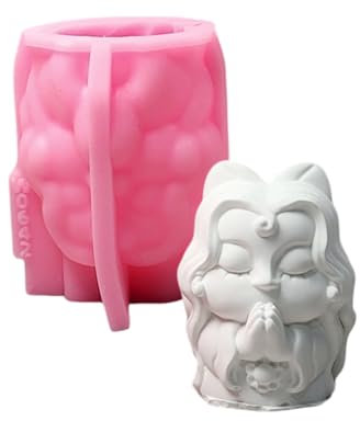 Moldes de silicona con figuras chinas para hacer jabón, arcilla de cemento, moldes de silicona para decoración de yeso, manualidades, molde de resina epoxi