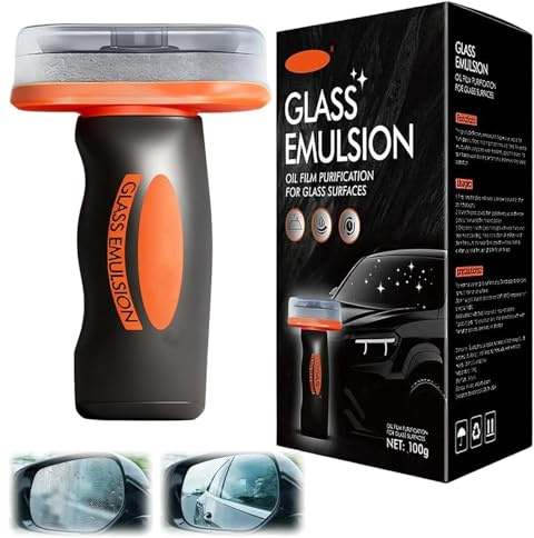 XUDUOO Hand-Held Glass Emulsion Cleaner, Car Window Cleaner, Glass Film Cleaning Brush, Oil Film Remover for Car, Windows, Mirrors, and Glass Surfaces, Easy-to-Use