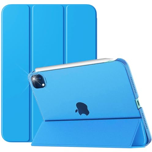 Case for iPad Pro 11 Inch 4th(2022) / 3rd(2021) / 2nd(2020) / 1st(2018) Generation - Smart Magnet Cover - Support Pencil - Translucent Back - Auto Wake/Sleep (Sky)