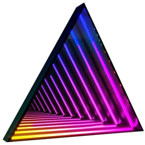 LED 3D Mirror Night Light, Remote Control Infinity Art Lamp, Multicolor Tunnel Light for Gaming and Sensory Room Decor