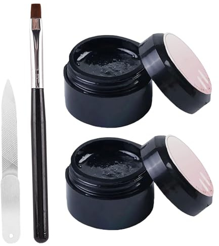 Nail Repair Protection Gel, 4-in-1 Nail Repair Kit with Brush & File, Clear Protection Gel to Strengthen and Fix Split Natural Nails at Home Protector Kit