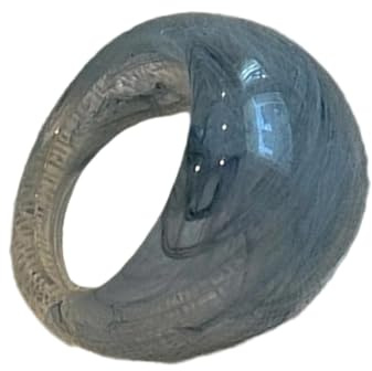 Jazuaiao Leichte, Dicke Ringe aus Kunstharz, bunter stapelbarer Schmuck, moderner Kunstharz Acrylkuppel, Dicke stapelbare Hand, buntes Verbindungsset