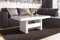 Design Couchtisch Tisch HLU-111 Cappuccino Weiß Hochglanz Schublade höhenverstellbar ausziehbar Esstisch