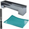 LILY COOK - Kdo8594 - Coffret Buche Moule Plaque Genoise Spatule Metal Argent Bleu