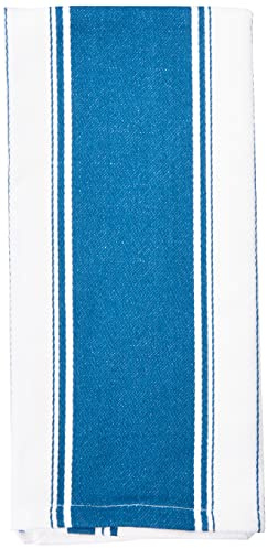 Dexam Love Colour Striped Tea Towel - Moroccan Blue