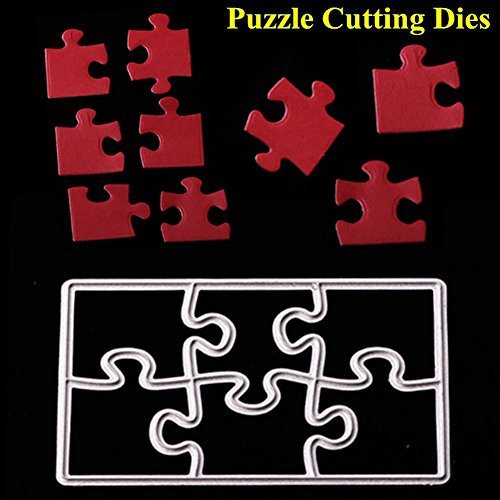 SpirWoRchlan Stanzmaschine Stanzschablone, Scrapbooking Prägeschablonen Stanzformen Schablonen, auf big shot/Cuttlebug/und andere Embossing Machine anwenden Cutting Dies (Puzzle Stanzformen)