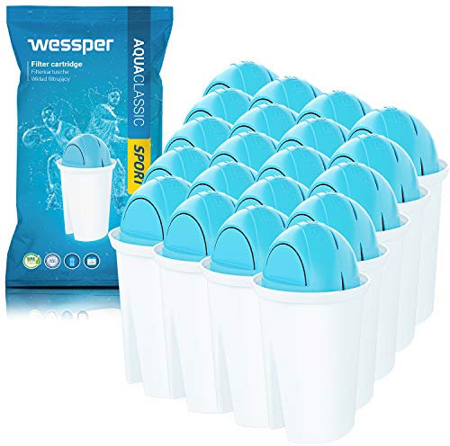Wessper Classic Cartouches filtrantes Sport | Remplacement pour cartouche filtrante Aquaphor Standard, Brita Classic, Dafi Classic | Lot de 20