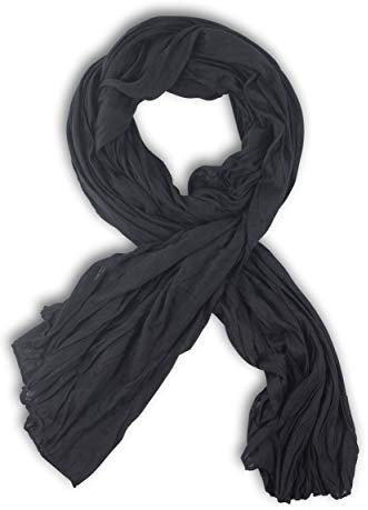 fashionchimp BASIC-Schal für Damen in angesagten Trendfarben, Jersey-Design (Schwarz)