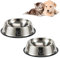 Dog Food Bowl & Dog Water Bowl,Metal Dog Bowl,Stainless Steel Dog Bowl,Non Slip Dog Bowls Pack of 2,Pet Bowl 350 ml/11.8oz Small Dog Bowl,Puppy Bowls for Drinking Water and Dog Feeding Bowls