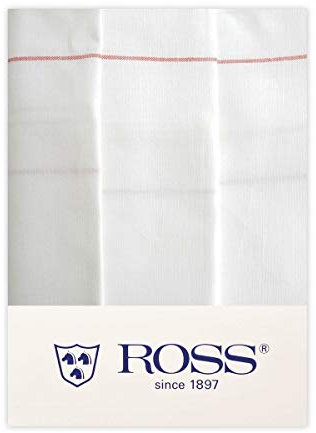 Ross 3er Pack Zwirn Halbleinen Geschirrtücher Kellnertuch rot, 45x65 cm