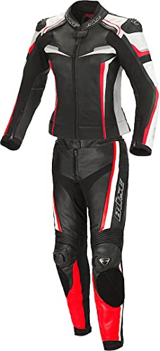 Büse Mille 2-Teiler Damen Motorrad Lederkombi, schwarz/rot, 36