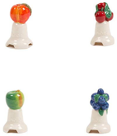 Pie Bird Cooking Aid | Steam Vent | Ceramic Pie Chimney | Pie Flute | Bake Perfect Sweet or Savoury Pies | Fruit Variety Pack of 4 Pie Funnels