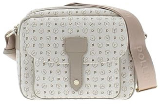 Borsa a tracolla Pollini Heritage Donna Pvc + Pelle Vit. (Avorio/Ghiaccio)