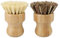 Shiwaki 2 Pcs Bamboo Dish Scrub Brush, Natural Scrub Cleaning Brush Vegetable Brush for Dishes Cast Iron Pots Pans, Used in Bathroom Kitchen Sink Household Cleaning
