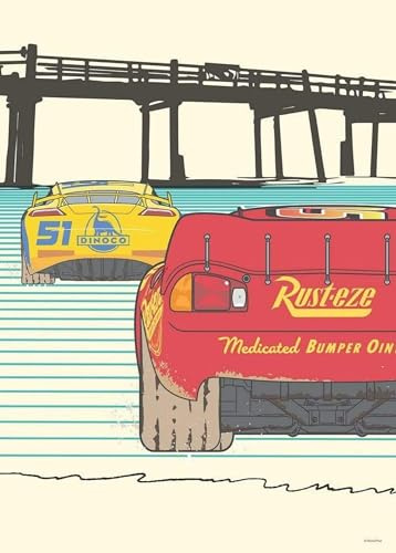 Komar Wandbild von Disney - Cars Strengthen Together - Größe: 50 x 70 cm (ohne Rahmen) - Dekoration, Kinderzimmer, Poster, Kunstdruck