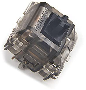 Gateron Ink v2 5pin Switches Transparent Smokey Housing Blue Yellow Red Black Silent Black Mechanical Keyboard Custom Switch (70PCS, Black Ink)