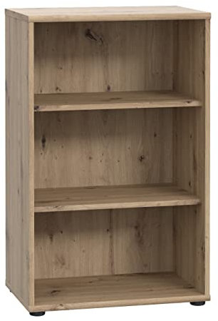 FORTE TEMPRA 2 Regal mit 2 Einlegeböden, Holzwerkstoff, Artisan Eiche Dekor, (B x H x T) 54 x 85,5 x 34,8 cm